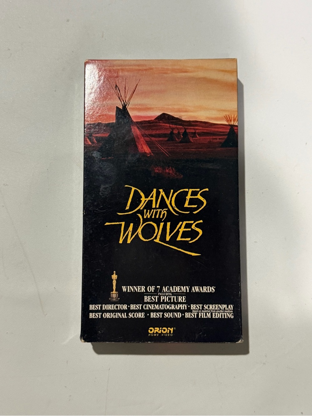 Dances With Wolves VHS Tape - Black & Brown Cover Art